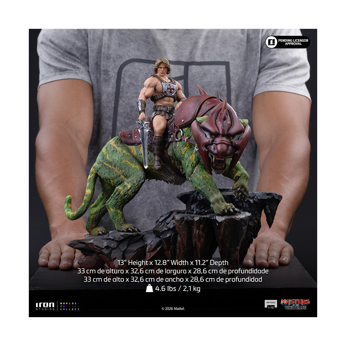 Iron Studios - He-Man e Battle Cat Movie Art Scala 1/10 - Masters of the Universe - Masters of the Universe