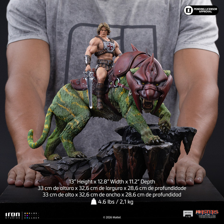 Iron Studios - He-Man e Battle Cat Movie Art Scala 1/10 - Masters of the Universe - Masters of the Universe