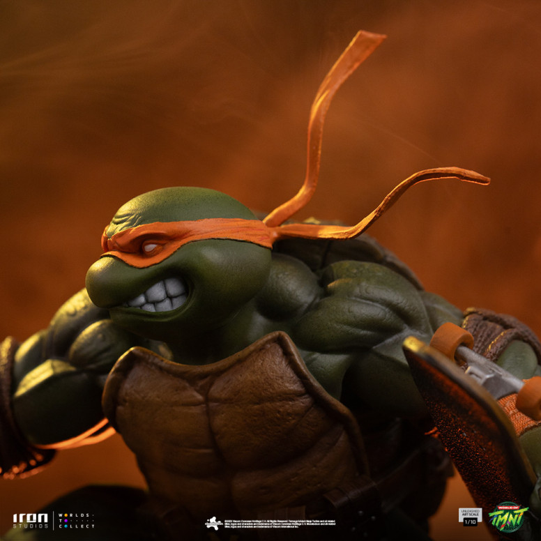 Iron Studios - TMNT - Michelangelo scatenato in scala 1/10 - Teenage Mutant Ninja Turtles