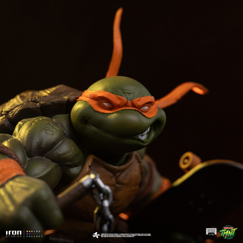 Iron Studios - TMNT - Michelangelo scatenato in scala 1/10 - Teenage Mutant Ninja Turtles