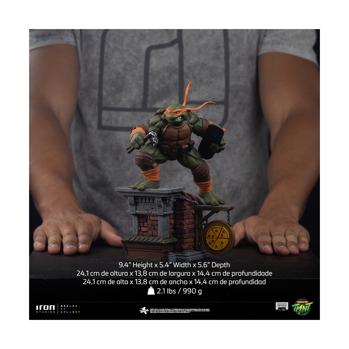 Iron Studios - TMNT - Michelangelo scatenato in scala 1/10 - Teenage Mutant Ninja Turtles