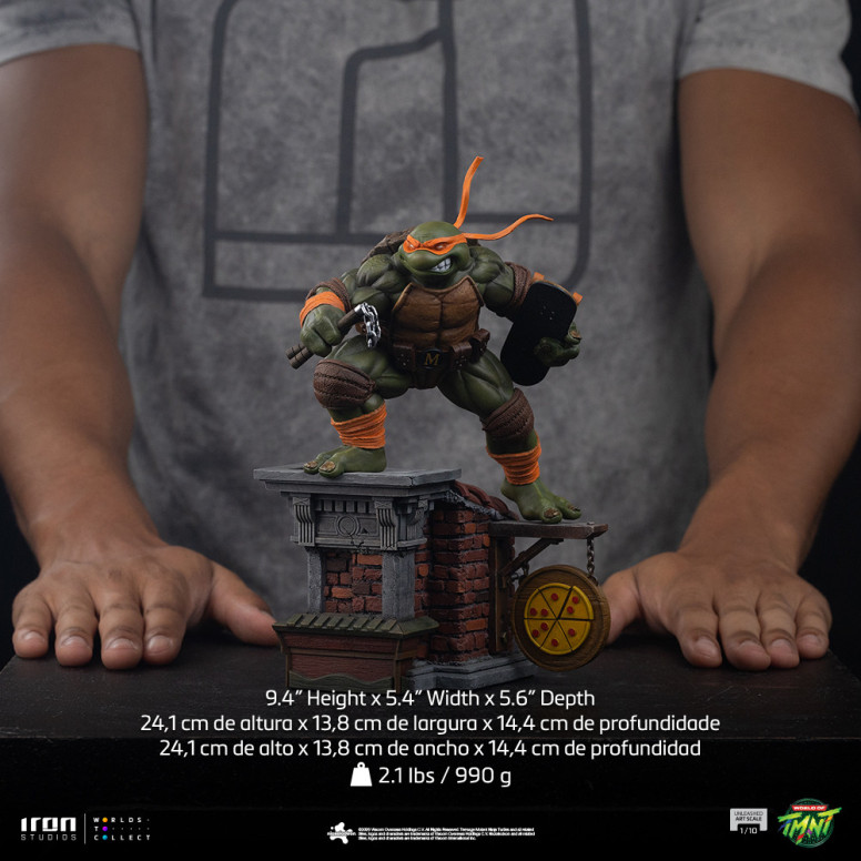Iron Studios - TMNT - Michelangelo scatenato in scala 1/10 - Teenage Mutant Ninja Turtles