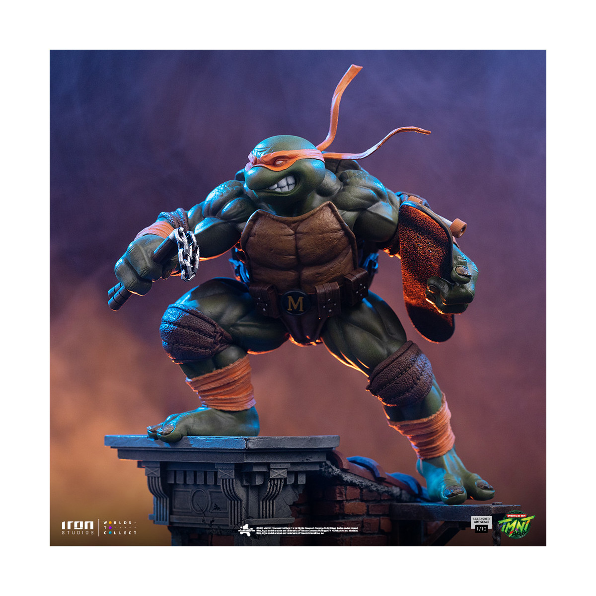 Iron Studios - TMNT - Michelangelo scatenato in scala 1/10 - Teenage Mutant Ninja Turtles