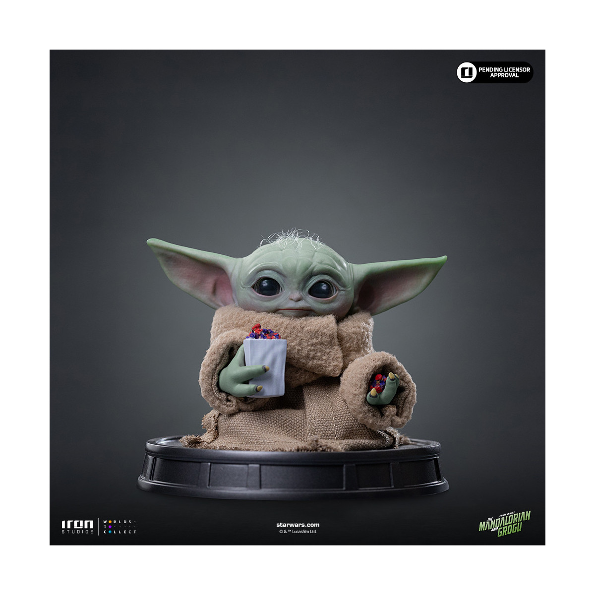 Iron Studios - Grogu PopCorn Time - Grogu Collection Legacy Replica 1/4 - Star Wars: The Mandalorian e Grogu