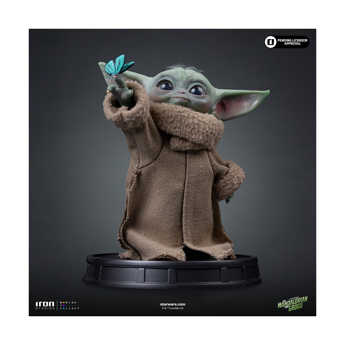Iron Studios - Grogu Butterfly Wonder - Grogu Collection Legacy Replica 1/4 - Star Wars: The Mandalorian e Grogu