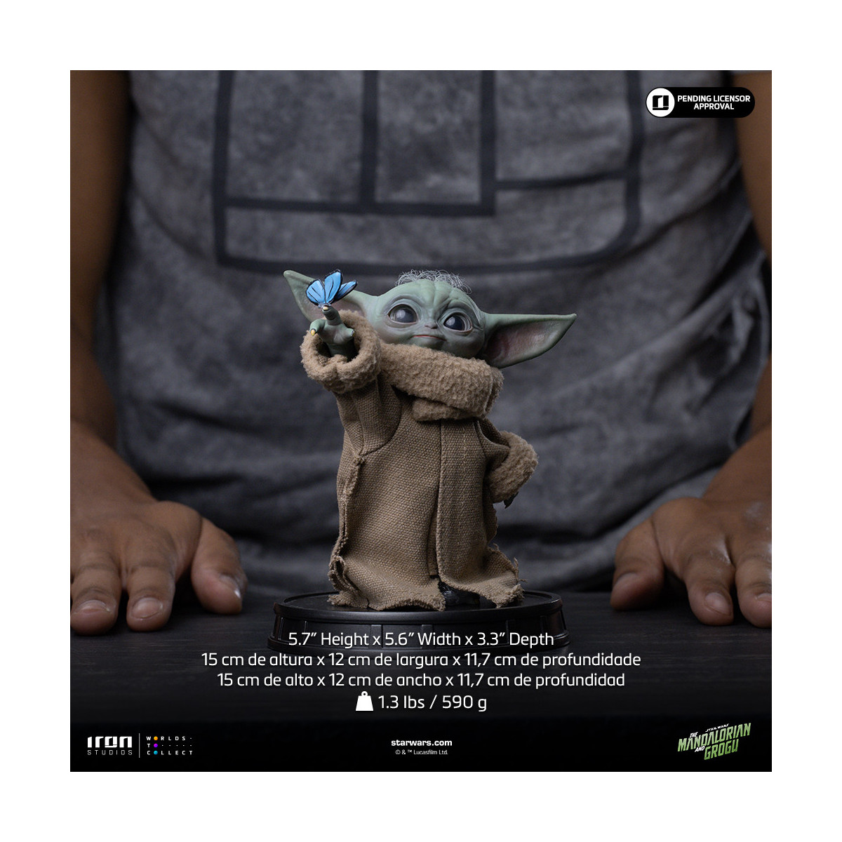 Iron Studios - Grogu Butterfly Wonder - Grogu Collection Legacy Replica 1/4 - Star Wars: The Mandalorian e Grogu