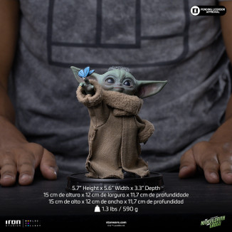 Iron Studios - Grogu Butterfly Wonder - Grogu Collection Legacy Replica 1/4 - Star Wars: The Mandalorian e Grogu
