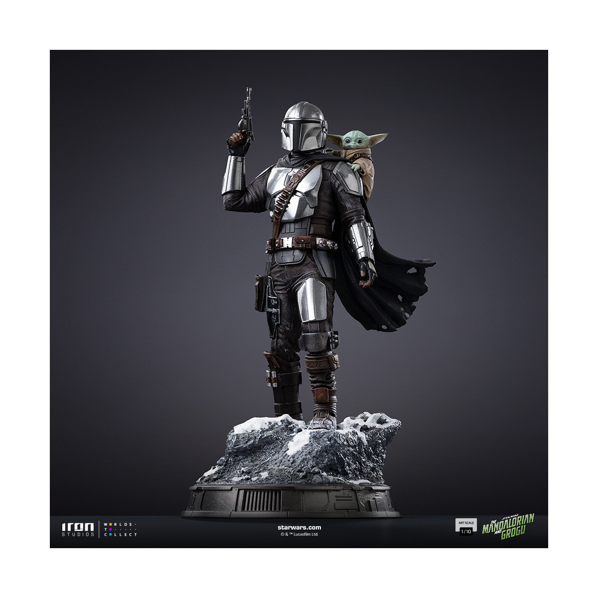 Iron Studios Star Wars - Il Mandaloriano e Grogu Art Scale 1/10 - Il Mandaloriano e Grogu Movie