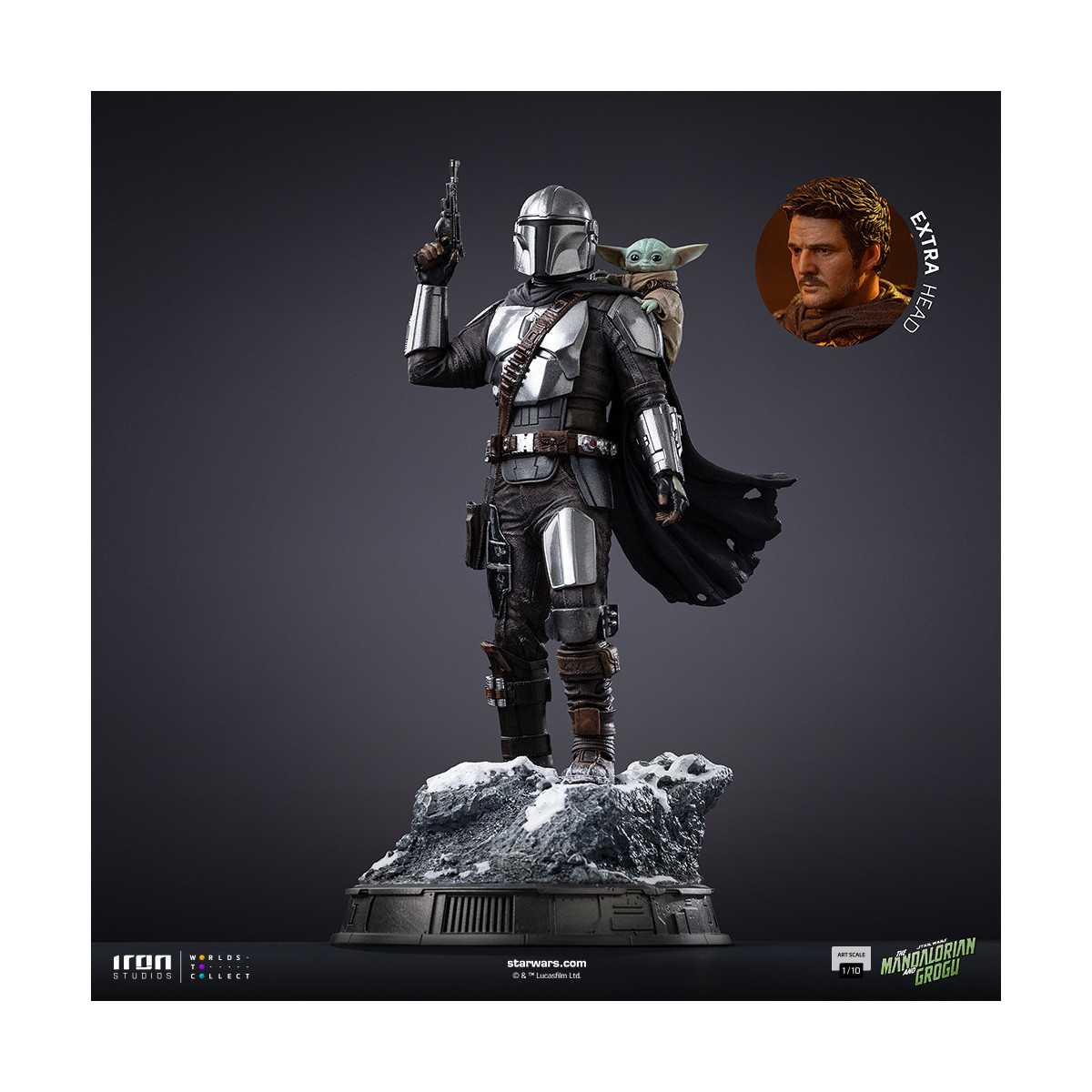 Iron Studios Star Wars - Il Mandaloriano e Grogu Art Scale 1/10 - Il Mandaloriano e Grogu Movie