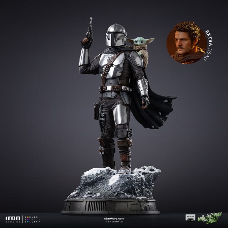 Iron Studios Star Wars - Il Mandaloriano e Grogu Art Scale 1/10 - Il Mandaloriano e Grogu Movie