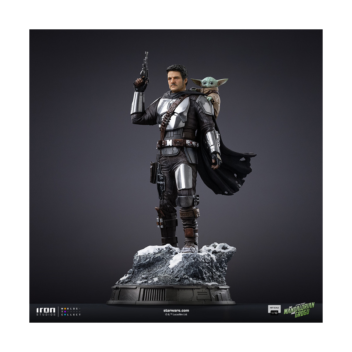 Iron Studios Star Wars - Il Mandaloriano e Grogu Art Scale 1/10 - Il Mandaloriano e Grogu Movie