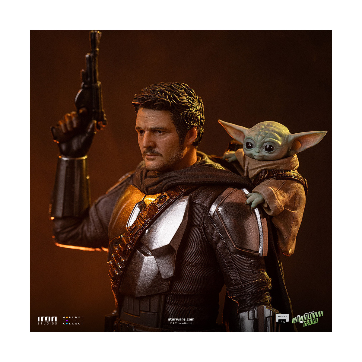 Iron Studios Star Wars - Il Mandaloriano e Grogu Art Scale 1/10 - Il Mandaloriano e Grogu Movie