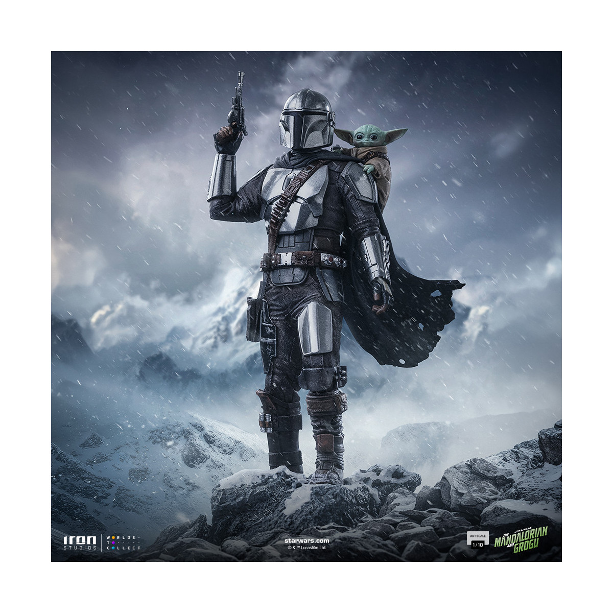 Iron Studios Star Wars - Il Mandaloriano e Grogu Art Scale 1/10 - Il Mandaloriano e Grogu Movie