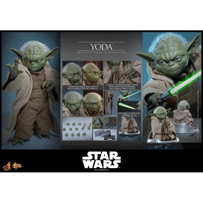 Hot Toys Star Wars - YODA 1/6 MMS878 - Episodio III: la vendetta dei Sith
