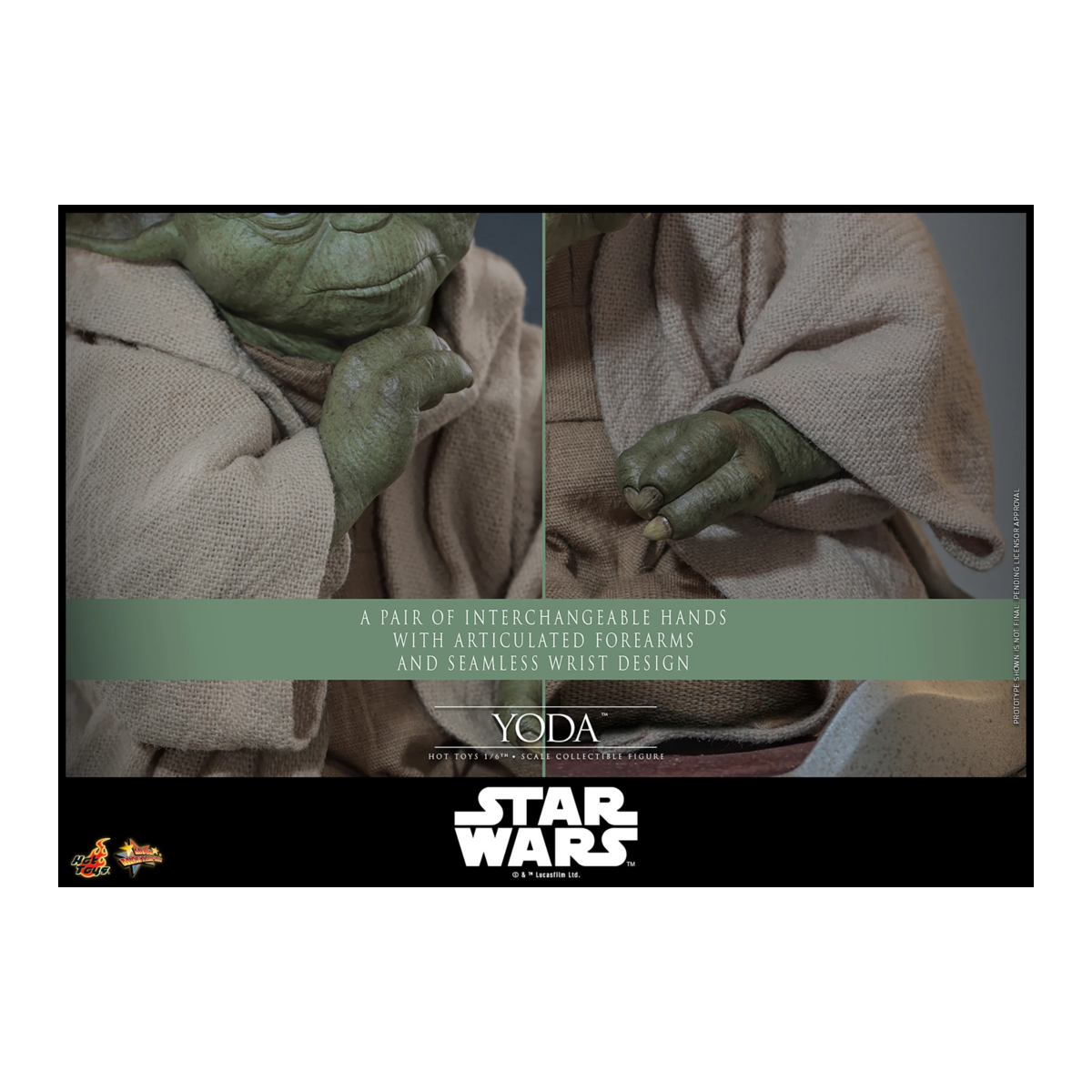 Hot Toys Star Wars - YODA 1/6 MMS878 - Episodio III: la vendetta dei Sith