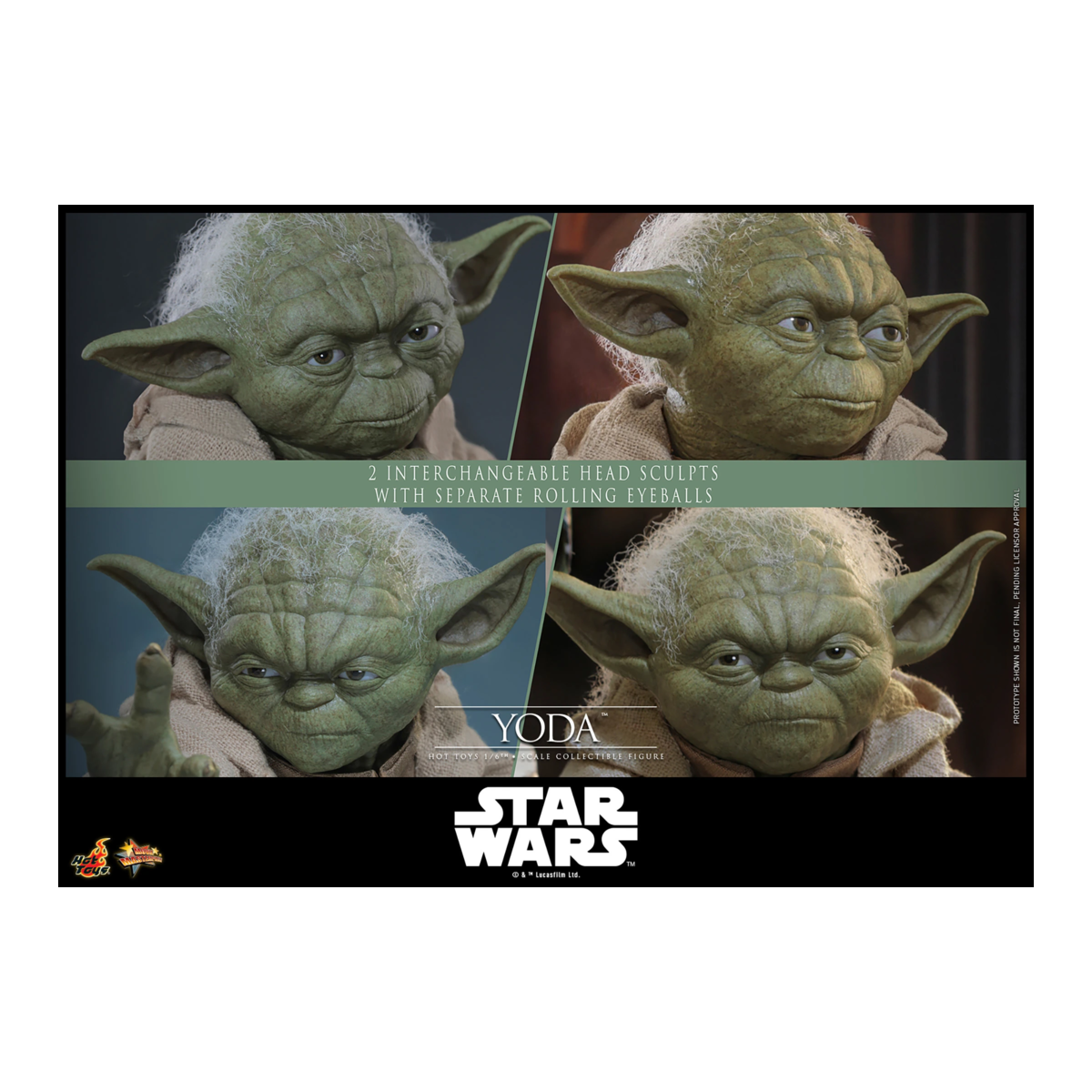 Hot Toys Star Wars - YODA 1/6 MMS878 - Episodio III: la vendetta dei Sith