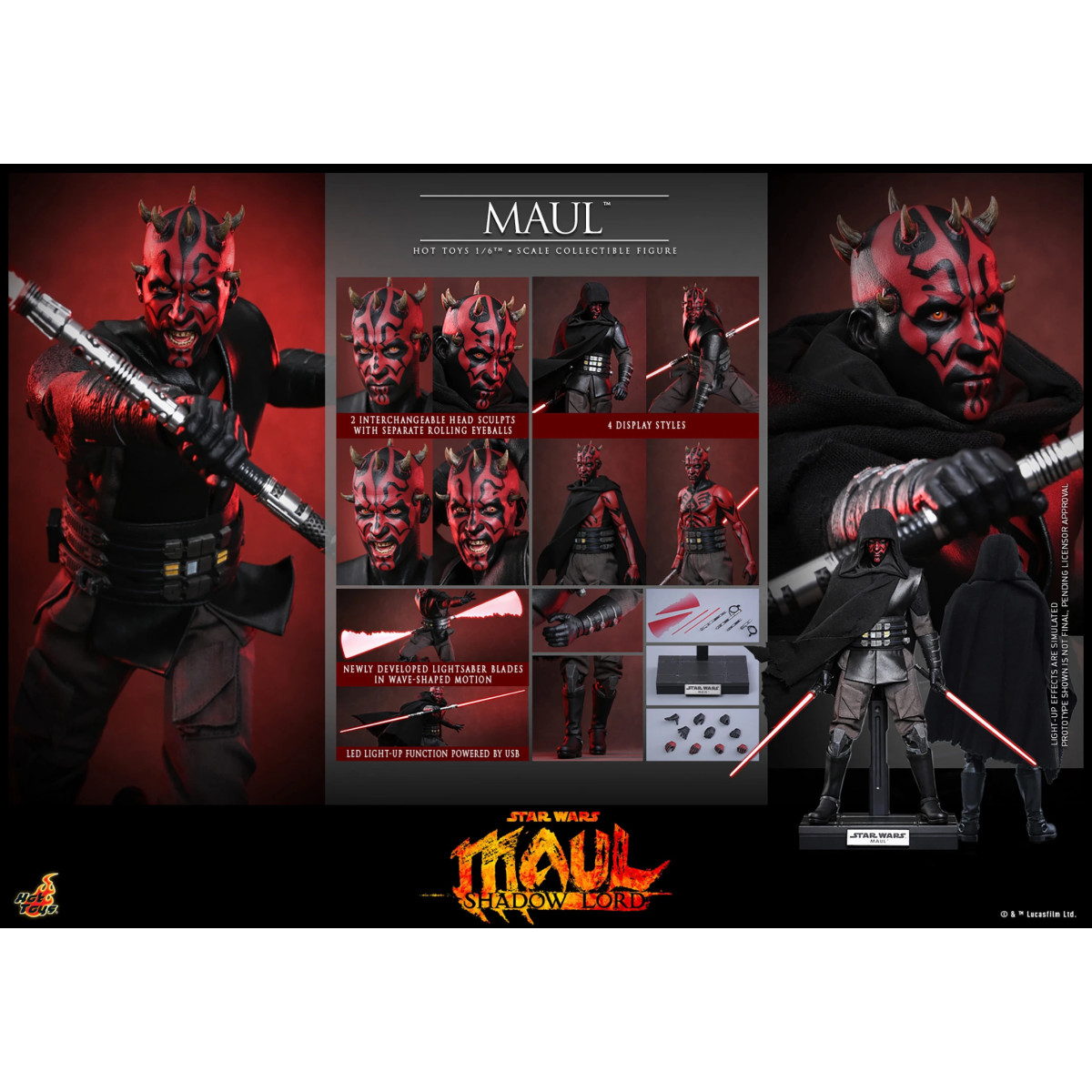 Hot Toys Star Wars - Darth Maul 1/6 TMS187 - Star Wars: Maul - Signore delle ombre