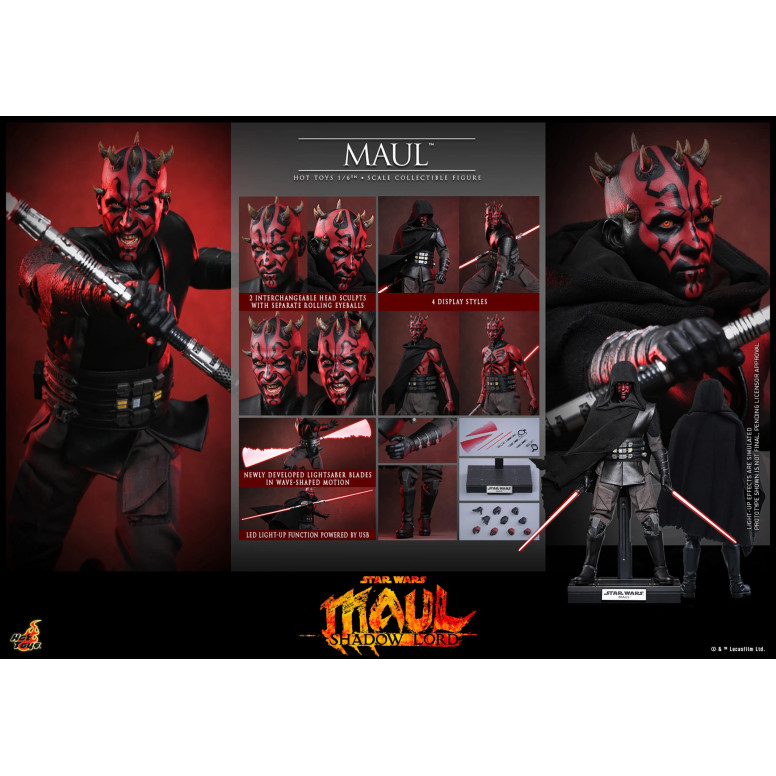 Hot Toys Star Wars - Darth Maul 1/6 TMS187 - Star Wars: Maul - Signore delle ombre