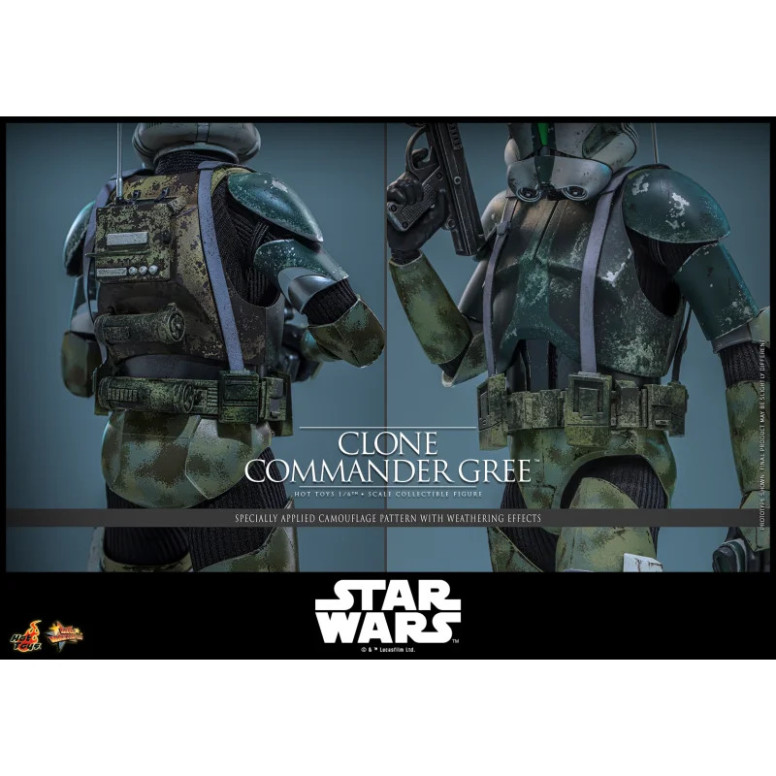 Hot Toys Star Wars - Comandante Clone Gree 1/6 MMS877 - Episodio III: La vendetta dei Sith