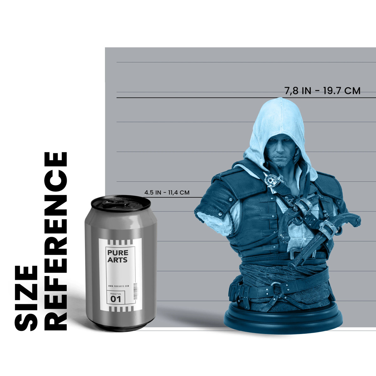 Pure Arts - Edward Kenway busto in scala 1/4 - Assassin's Creed Black Flag
