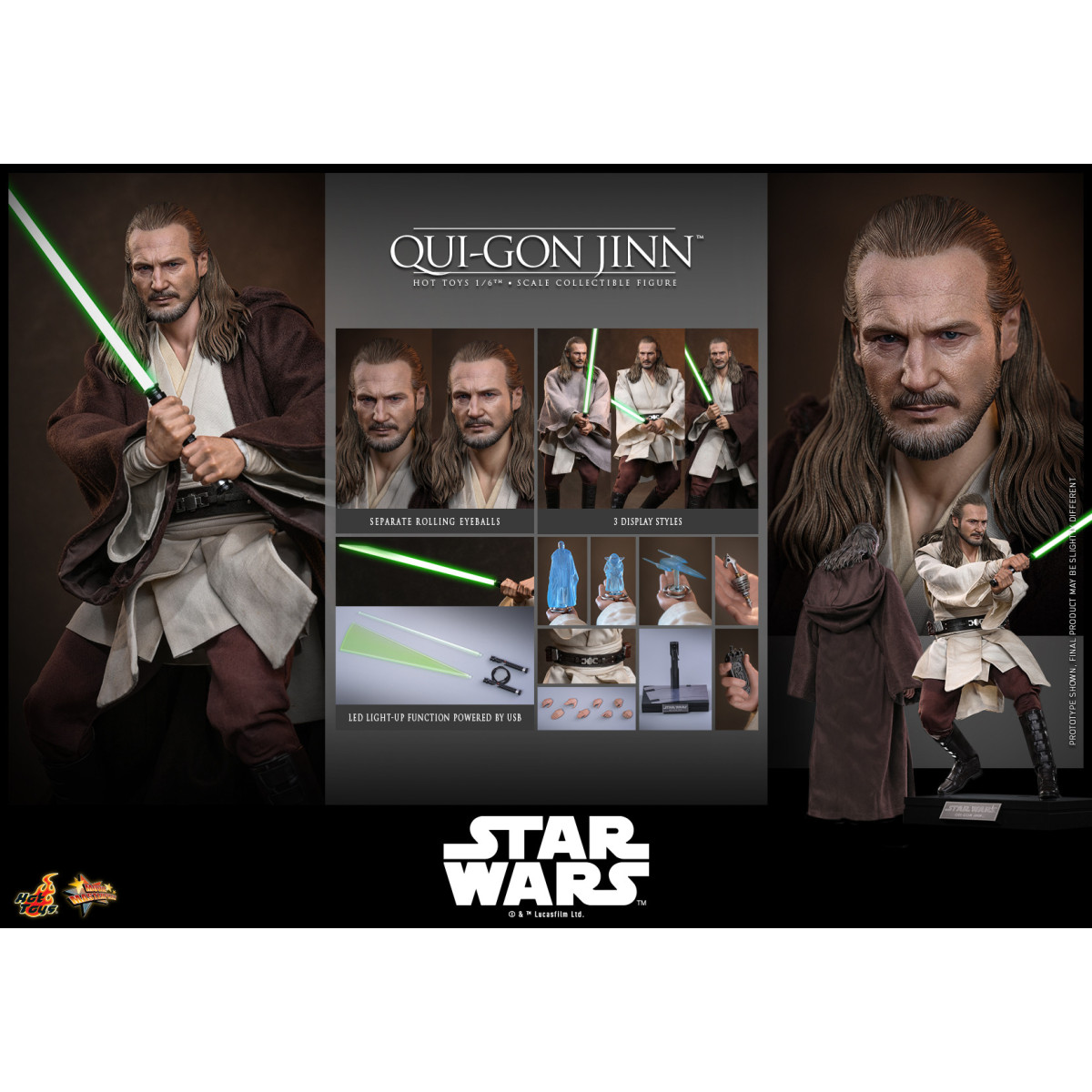 Hot Toys Star Wars La minaccia fantasma - Qui-Gon Jinn 1/6 MMS880