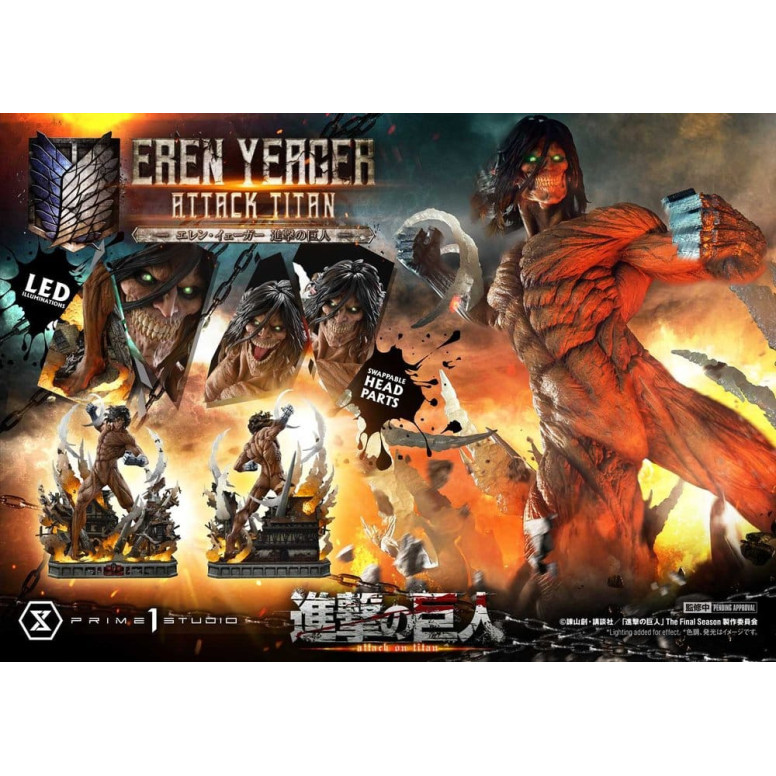 Prime 1 Studio Attack on Titan (animazione televisiva) Eren Yeager Attack Titan - serie Ultimate Diorama Masterline