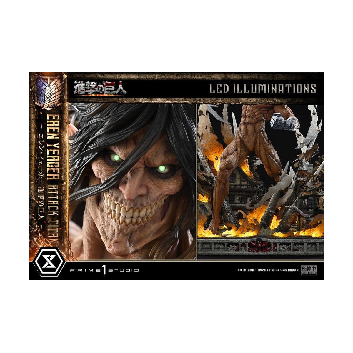 Prime 1 Studio Attack on Titan (animazione televisiva) Eren Yeager Attack Titan - serie Ultimate Diorama Masterline