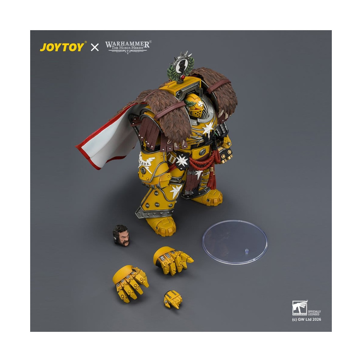 Joytoy - Warhammer - Imperial Fists - Lord Castellano Evander Garrius, Il Tiranno di Cthonia con il Subiugator e l'Incineratus
