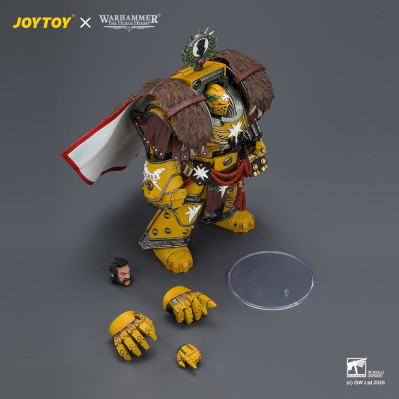 Joytoy - Warhammer - Imperial Fists - Lord Castellano Evander Garrius, Il Tiranno di Cthonia con il Subiugator e l'Incineratus