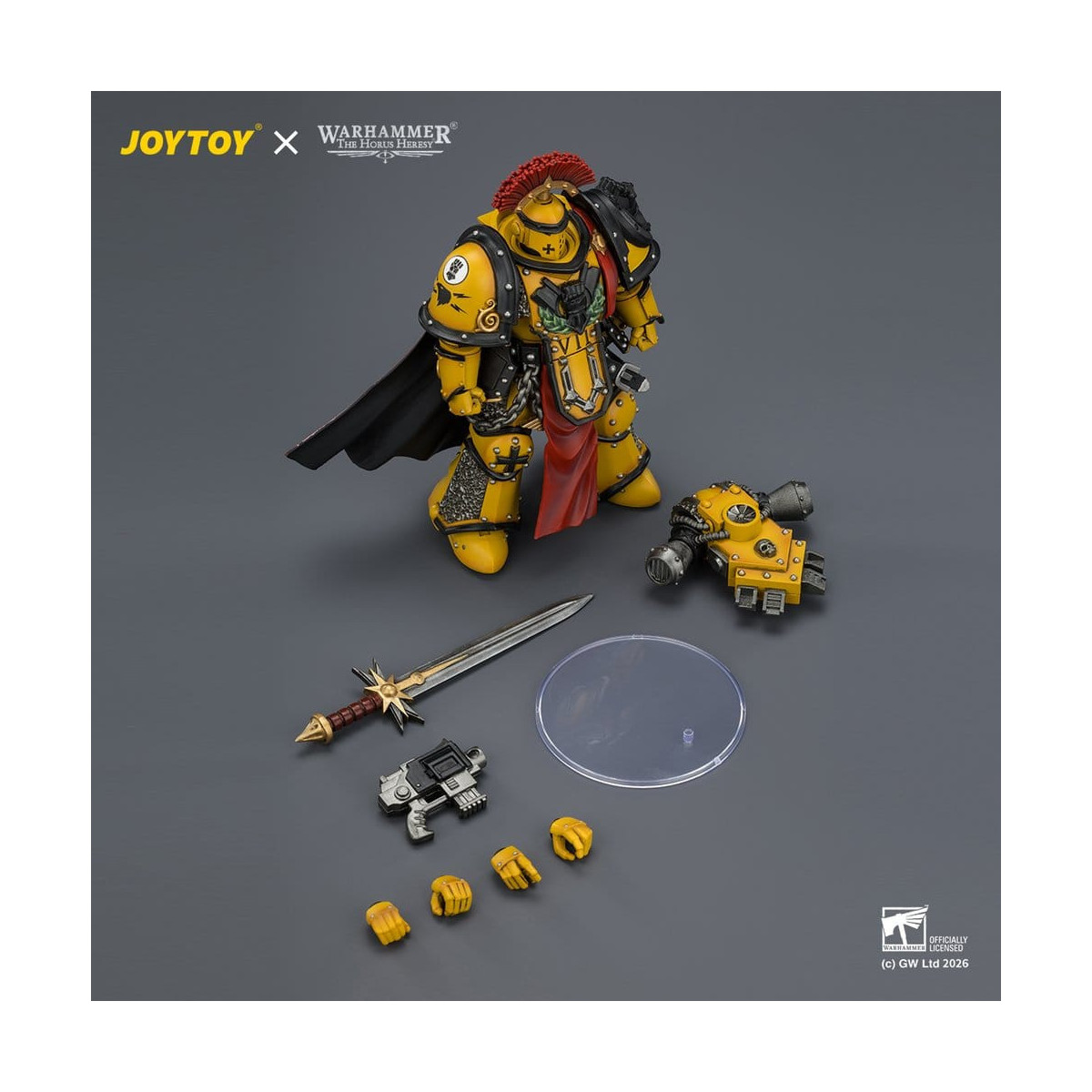 Joytoy - Warhammer - Imperial Fists - Pretore della Legione in armatura Mk III con spada elettrica e pistola a proiettile - L'Er