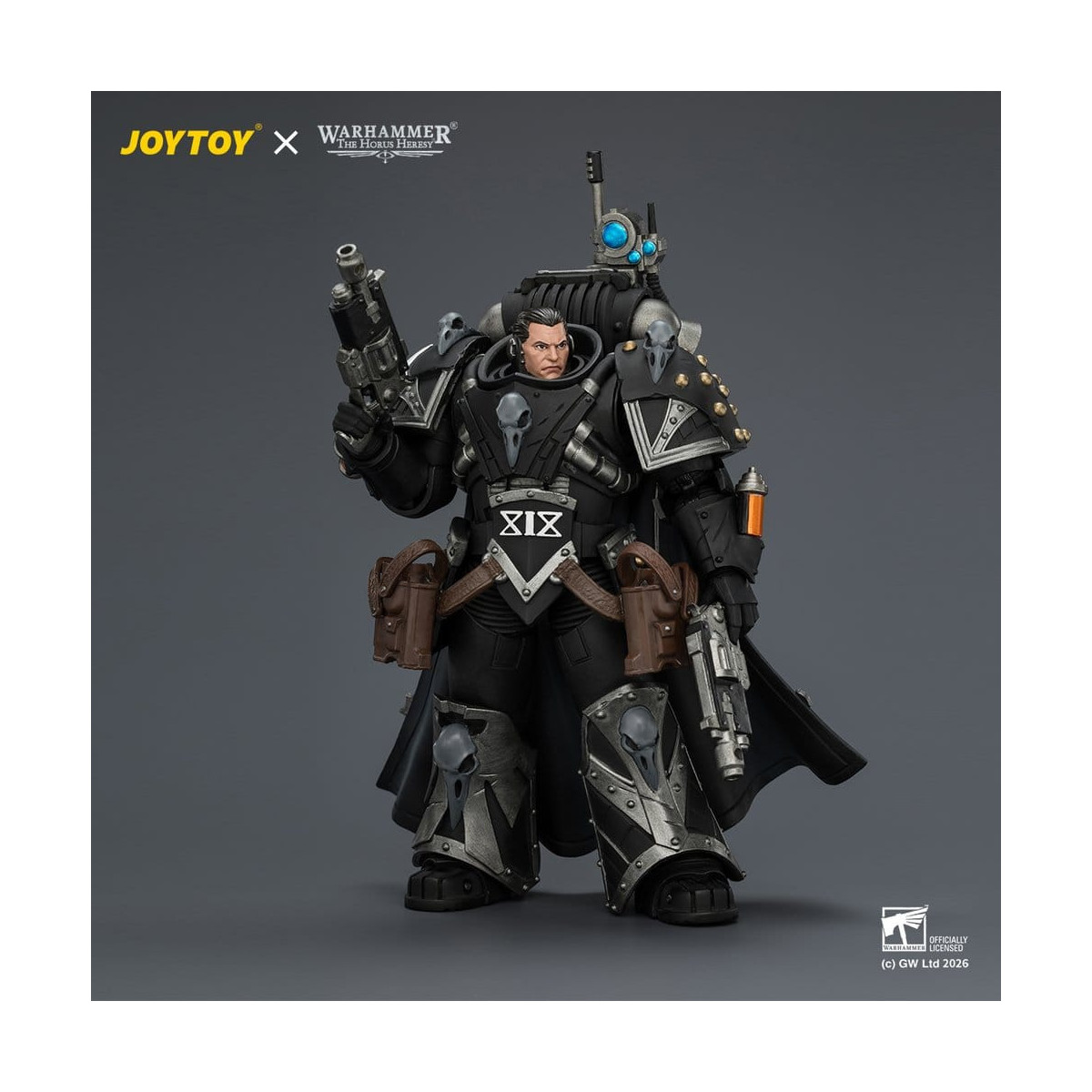 JoyToy Space Marines - Guardia del Corvo - Kaedes Nex, il Corvo del Sangue con cannoni a mano Fulcrum 1/18 - Warhammer 40k