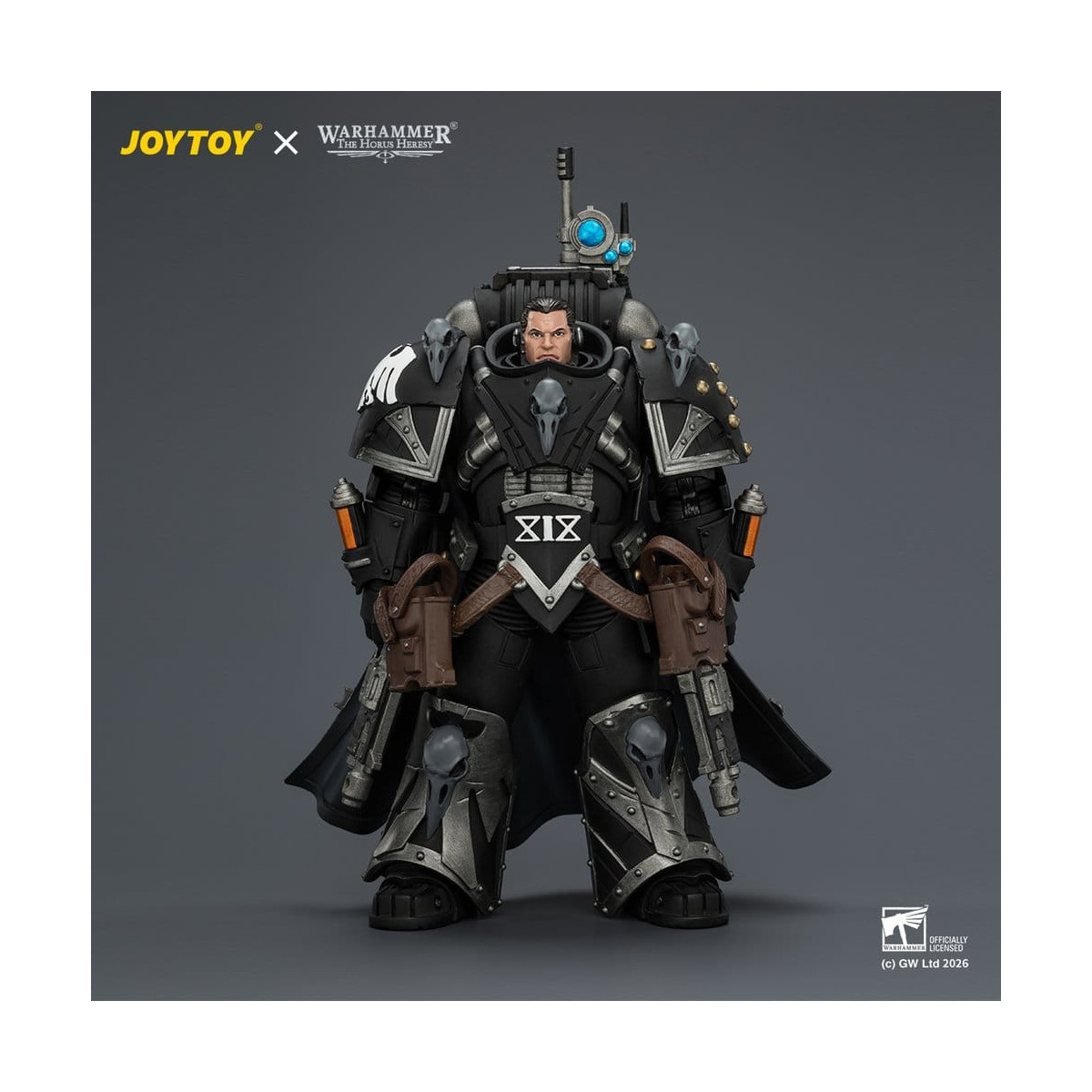 JoyToy Space Marines - Guardia del Corvo - Kaedes Nex, il Corvo del Sangue con cannoni a mano Fulcrum 1/18 - Warhammer 40k