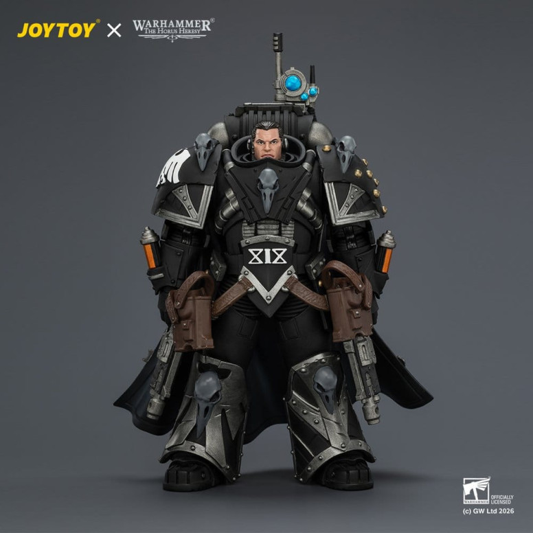 JoyToy Space Marines - Guardia del Corvo - Kaedes Nex, il Corvo del Sangue con cannoni a mano Fulcrum 1/18 - Warhammer 40k
