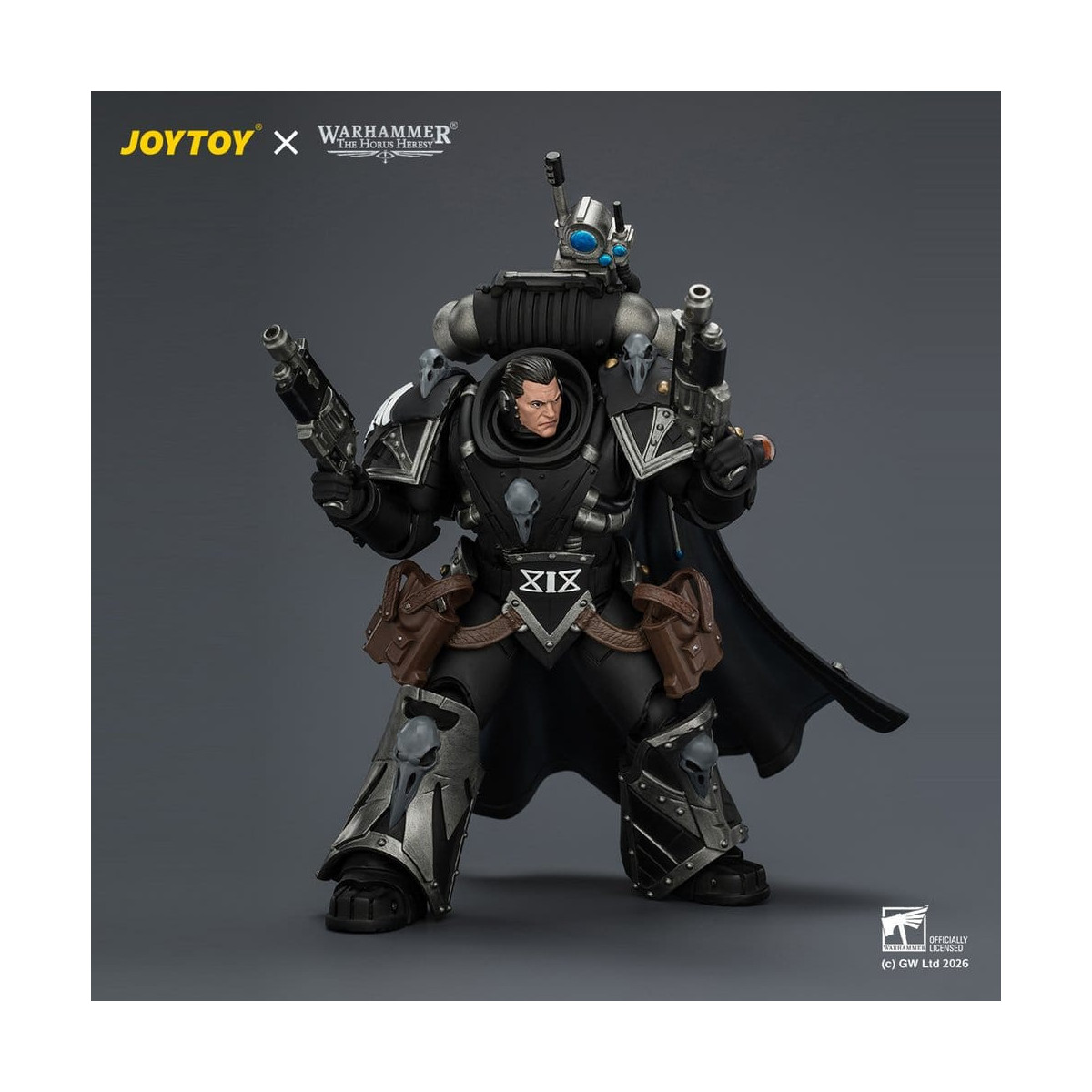 JoyToy Space Marines - Guardia del Corvo - Kaedes Nex, il Corvo del Sangue con cannoni a mano Fulcrum 1/18 - Warhammer 40k