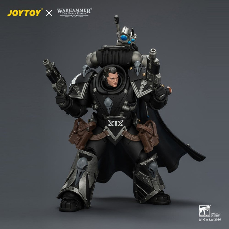 JoyToy Space Marines - Guardia del Corvo - Kaedes Nex, il Corvo del Sangue con cannoni a mano Fulcrum 1/18 - Warhammer 40k
