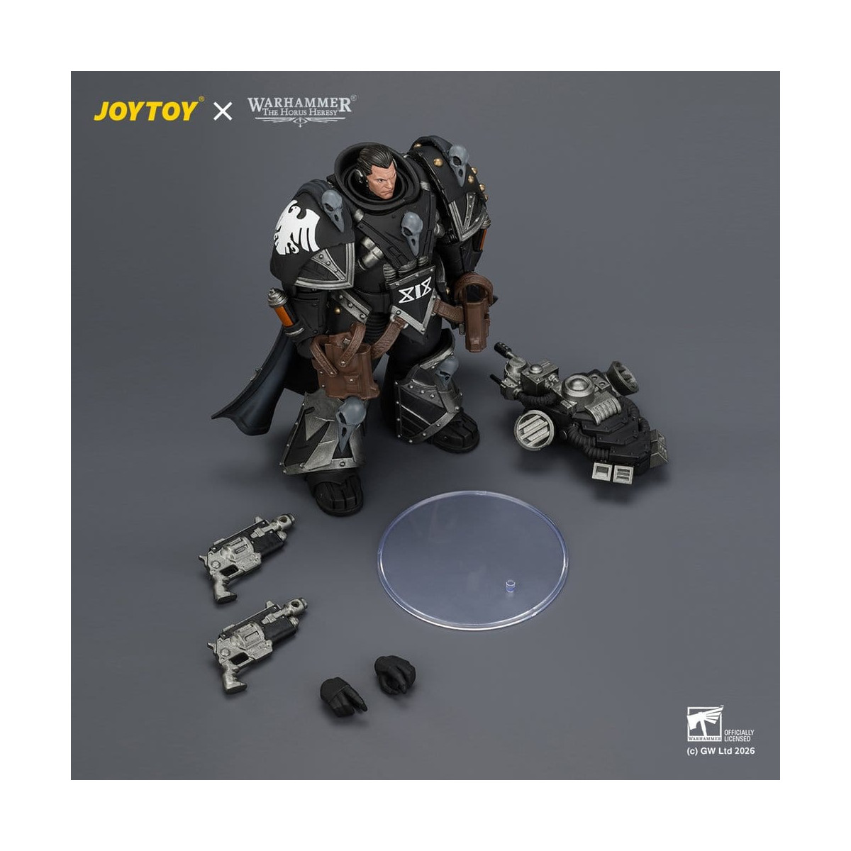 JoyToy Space Marines - Guardia del Corvo - Kaedes Nex, il Corvo del Sangue con cannoni a mano Fulcrum 1/18 - Warhammer 40k