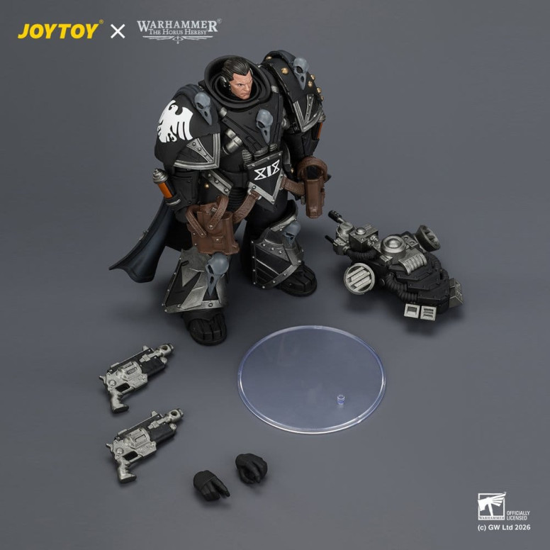 JoyToy Space Marines - Guardia del Corvo - Kaedes Nex, il Corvo del Sangue con cannoni a mano Fulcrum 1/18 - Warhammer 40k