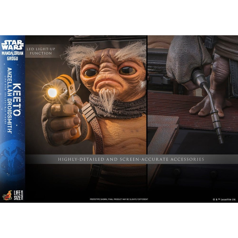 Hot toys Star Wars - Keeto (Droidsmith Anzellan) Serie di capolavori a grandezza naturale - Star Wars: The Mandalorian & Grogu
