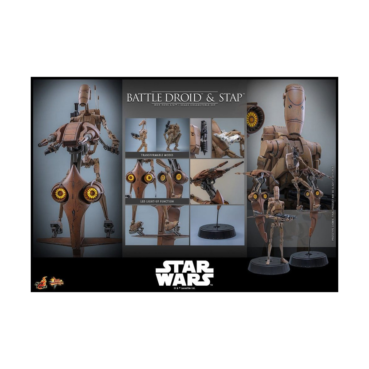 Hot Toys - Droide da battaglia e STAP MMS 1/6 - Star Wars: La minaccia fantasma MMS887