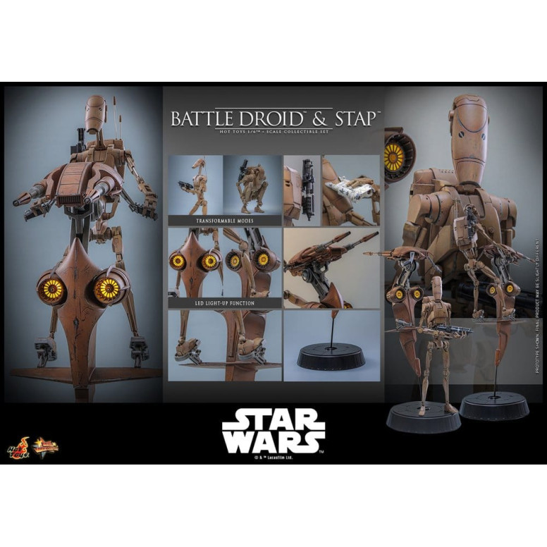 Hot Toys - Droide da battaglia e STAP MMS 1/6 - Star Wars: La minaccia fantasma MMS887