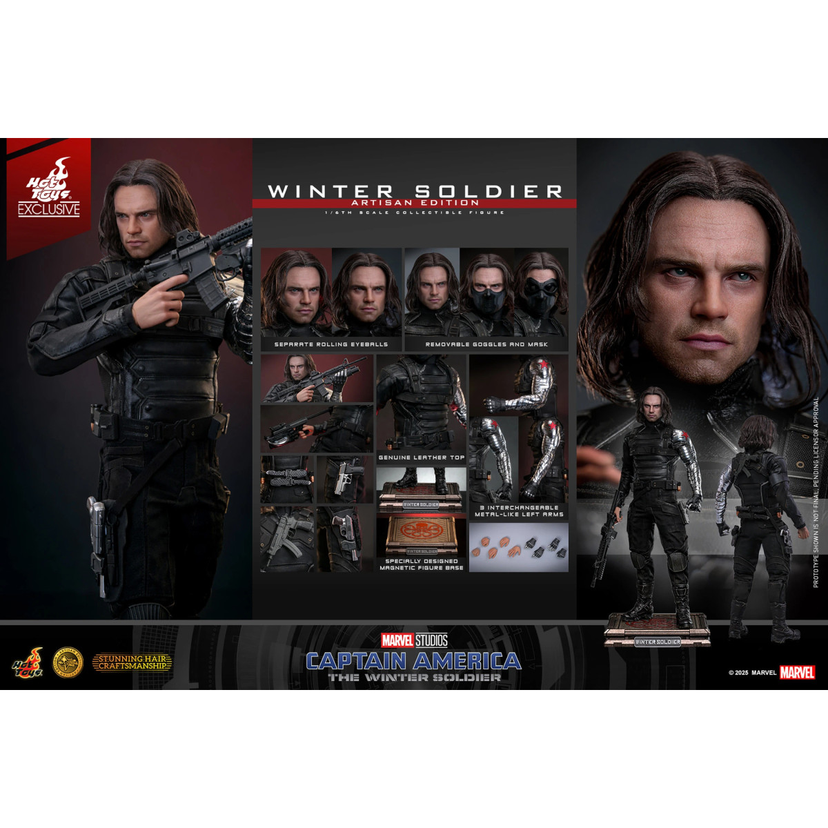 Hot Toys - Soldato d'Inverno Edizione Artigianale MMS 1/6 - Captain America: Il Soldato d'Inverno