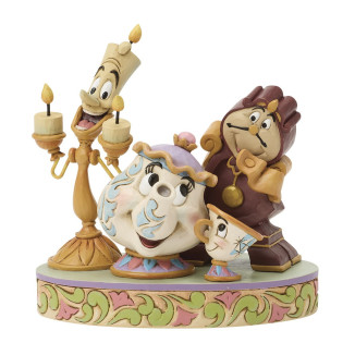 Enesco La Bella e la Bestia - LUMIERE, MRS POTT, CHIP & COGSWORTH - Disney Tradizioni di Jim Shore