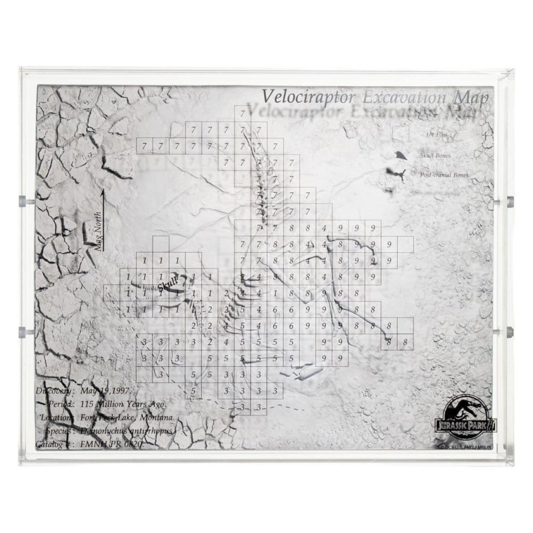 ECC Creature da collezione d'élite - Jurassic Park 3 Mappa di scavo del Velociraptor