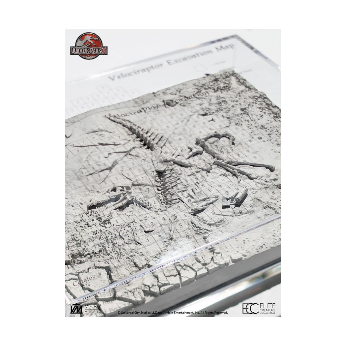 ECC Creature da collezione d'élite - Jurassic Park 3 Mappa di scavo del Velociraptor