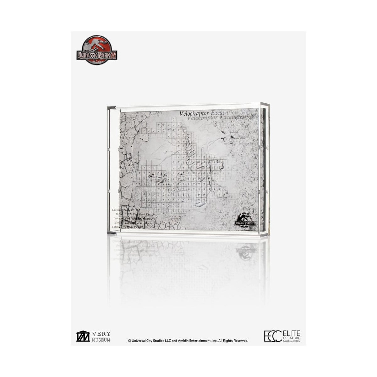 ECC Creature da collezione d'élite - Jurassic Park 3 Mappa di scavo del Velociraptor