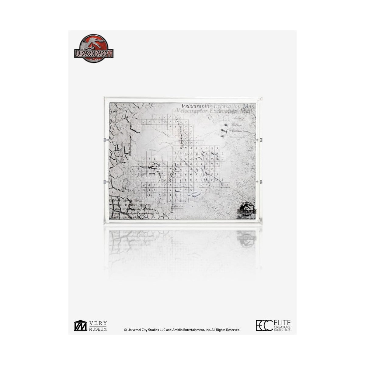 ECC Creature da collezione d'élite - Jurassic Park 3 Mappa di scavo del Velociraptor