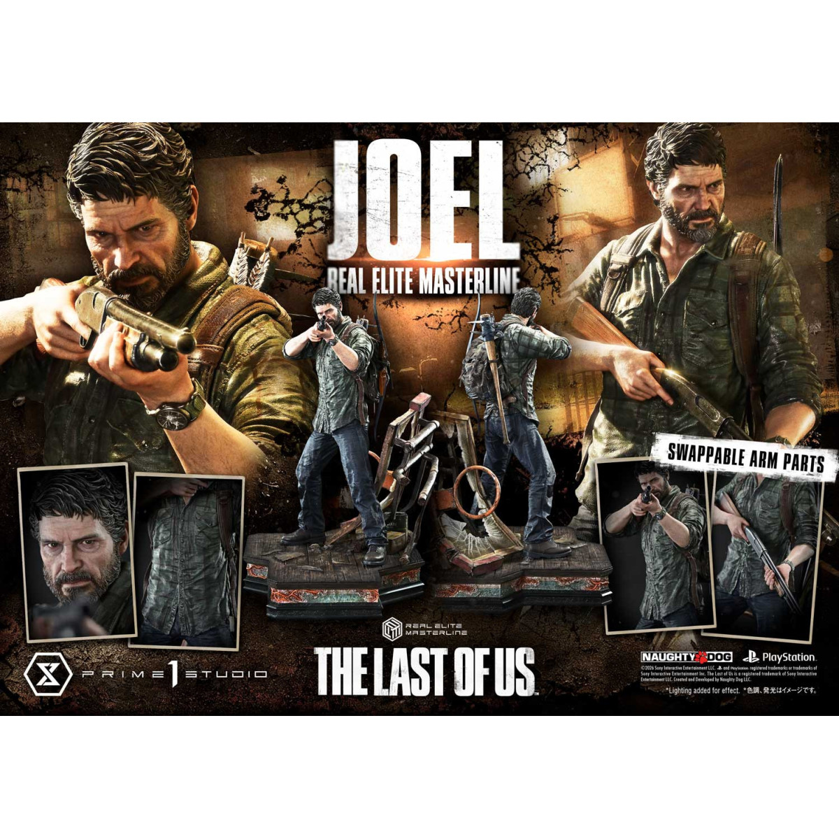Prime 1 - Joel (The The Last of Us Part I) 1/4 Real Elite Masterline Versione Bonus
