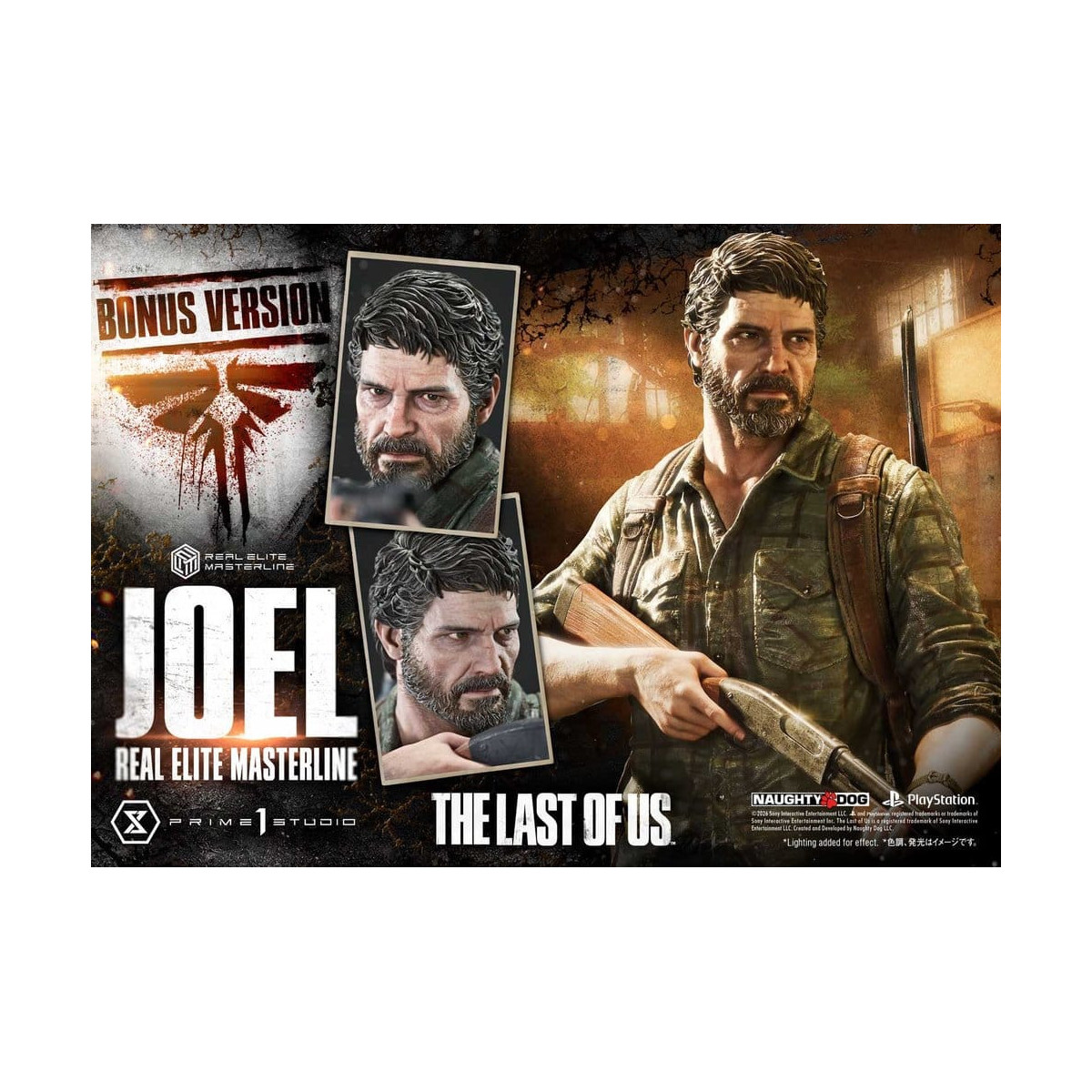 Prime 1 - Joel (The The Last of Us Part I) 1/4 Real Elite Masterline Versione Bonus