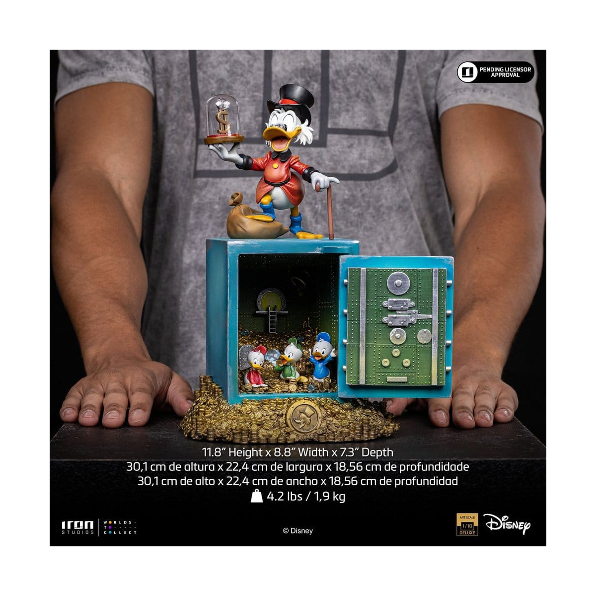 Iron Studios - Disney Zio Paperone McDuck e nipoti Deluxe Art Scale 1/10 - Duck Tales