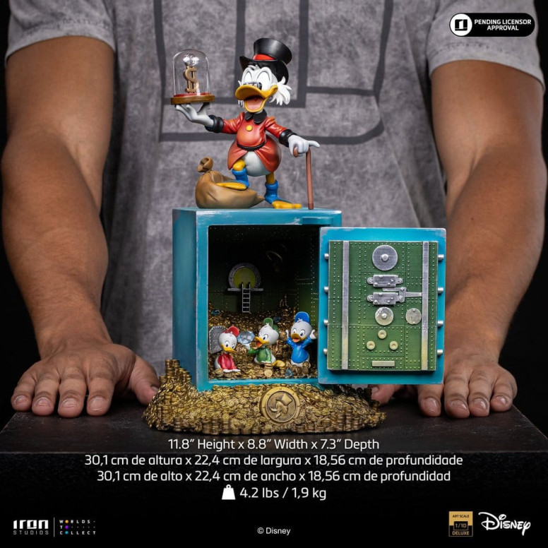 Iron Studios - Disney Zio Paperone McDuck e nipoti Deluxe Art Scale 1/10 - Duck Tales